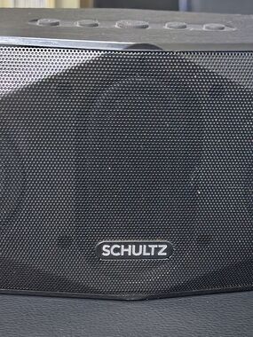 Schultz Crystal Black Portable Bluetooth Speaker with Front Mesh Grill